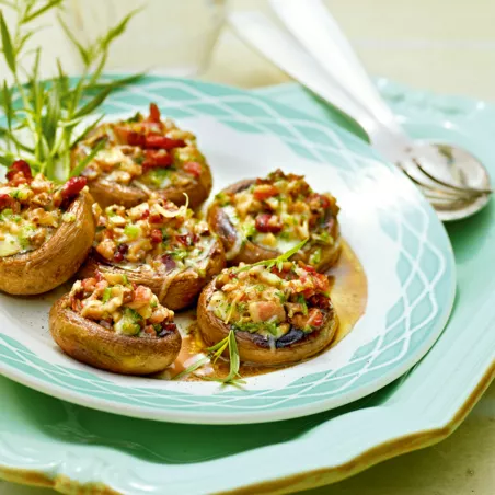 Bild von Speck-Champignonspieße – der Bacon küsst Pilz!