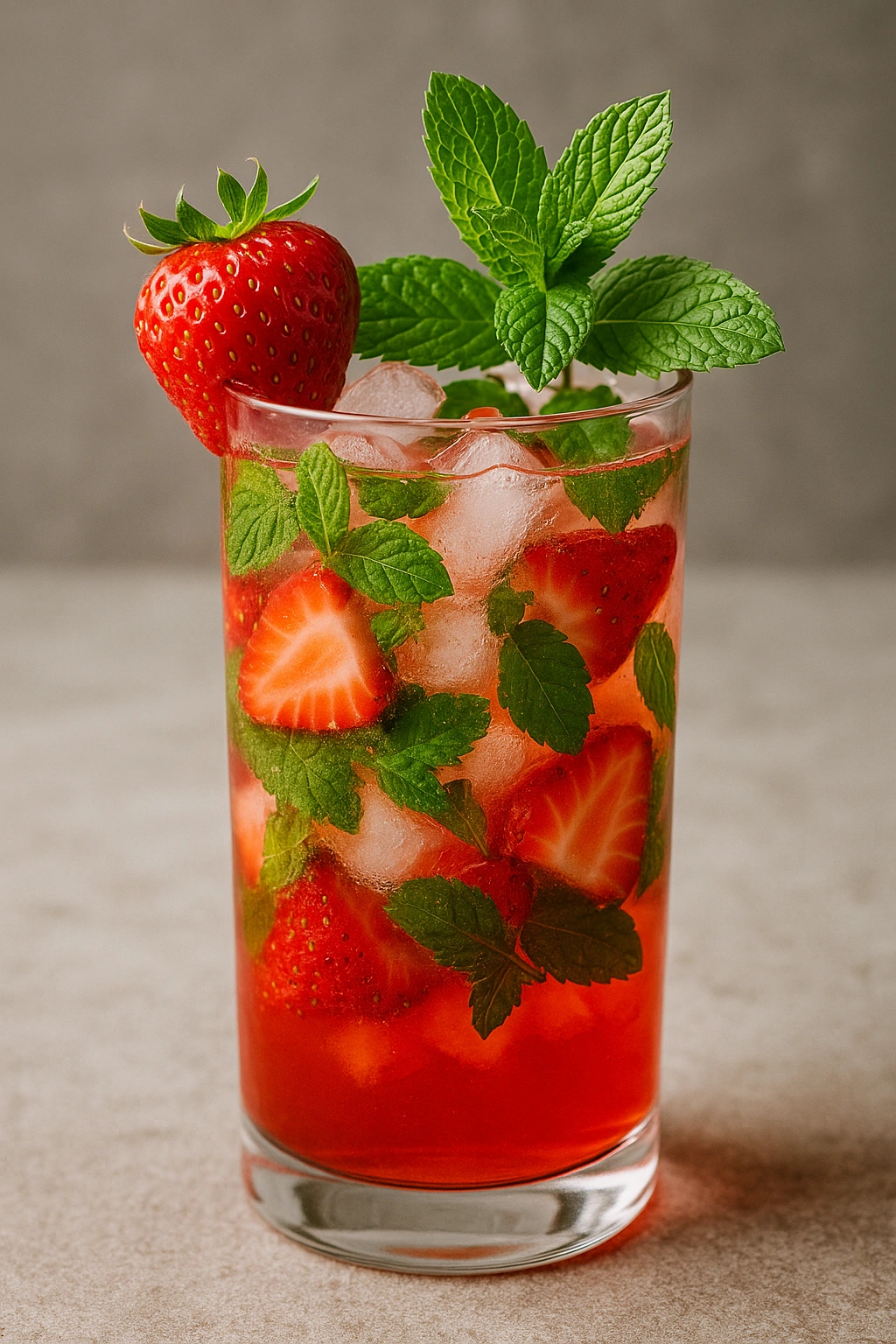Bild von 🍓🍃 Erdbeer-Mojito (mit & ohne Alkohol)